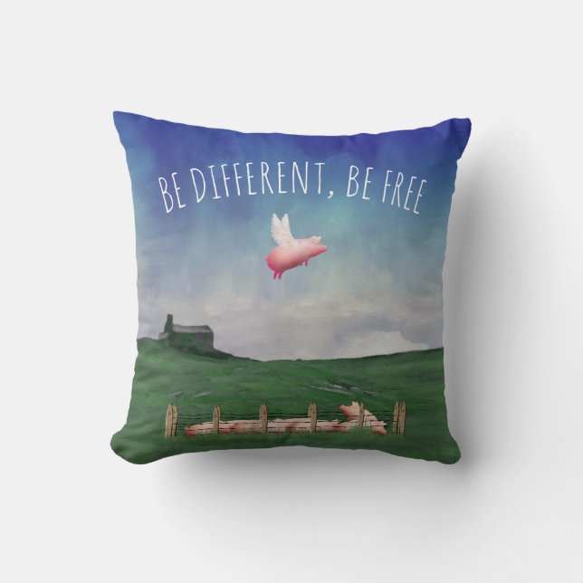 Be Different. Be Free Cushion (Front)