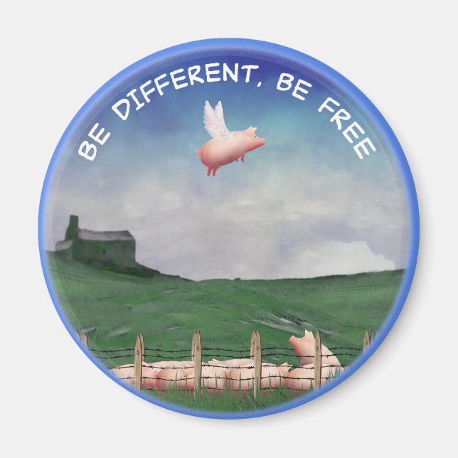 Be Different, Be Free Magnet (Front)