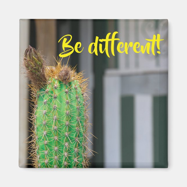 Be Different Cactus Inspiration Magnet (Front)