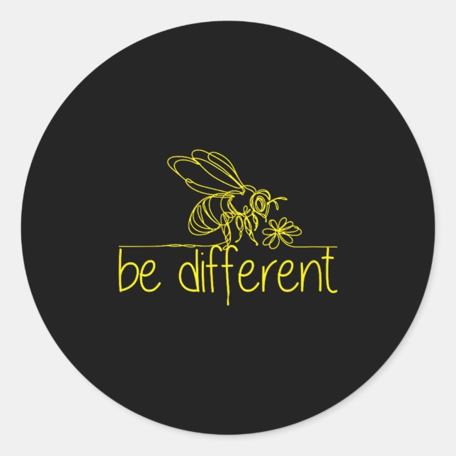 Be Different  Classic Round Sticker (Front)