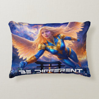 BE DIFFERENT - Female Angel Hero Above Tokyo Decorative Cushion