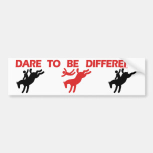 Be Different - Funny Horse Saying Bumper Sticker