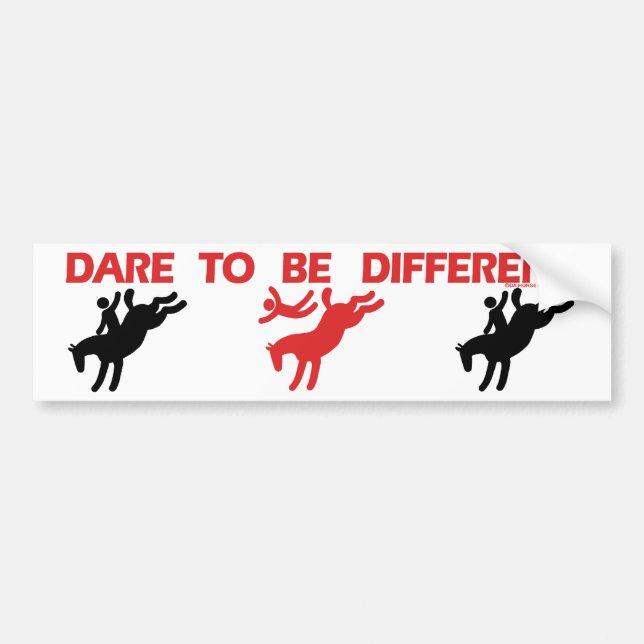 Be Different - Funny Horse Saying Bumper Sticker (Front)