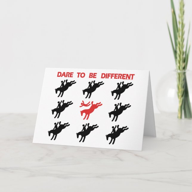 Be Different - Funny Horse Saying Card (Front)