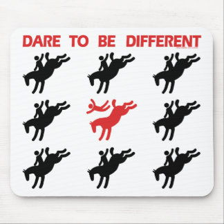 Be Different - Funny Horse Saying Mouse Pad