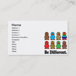 be different funny pattern ducky ducks business card