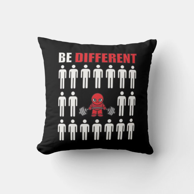 Be Different - Kawaii Anime Bodybuilding Workout Cushion (Front)