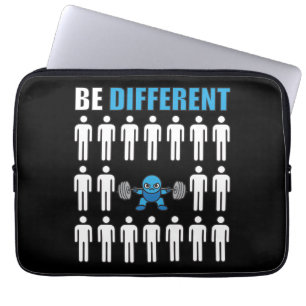 Be Different - Kawaii Anime Bodybuilding Workout Laptop Sleeve