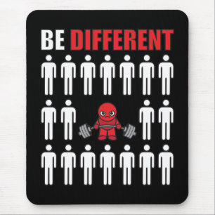 Be Different - Kawaii Anime Bodybuilding Workout Mouse Pad
