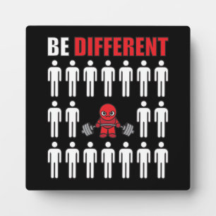 Be Different - Kawaii Anime Bodybuilding Workout Plaque