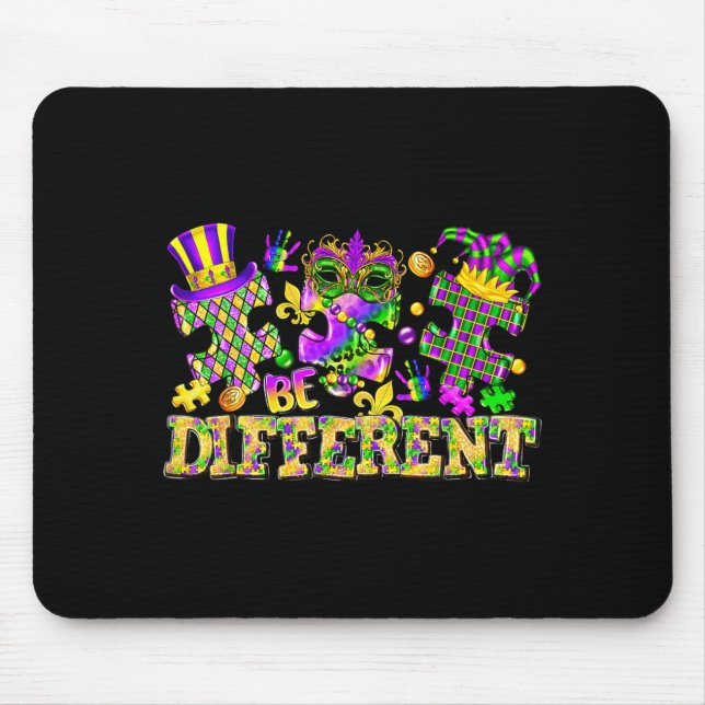 Be Different Mardi Gras New Orleans Au Mouse Pad (Front)
