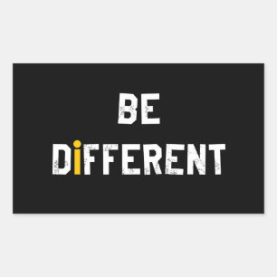 Be Different Motivational Saying Rectangular Sticker