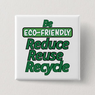 Be Ecofriendly 15 Cm Square Badge