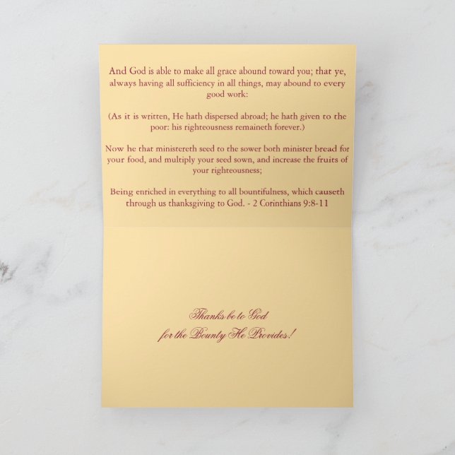 Be Enriched Thanksgiving Card (Inside)