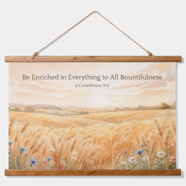 Be Enriched Thanksgiving Hanging Tapestry (Front)