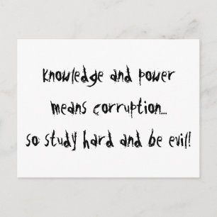 Be Evil Postcard