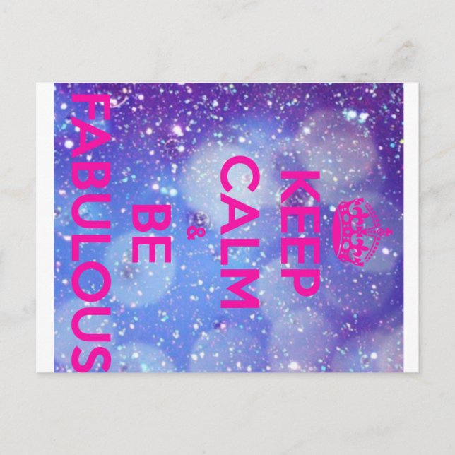 BE FABULOUS POSTCARD (Front)