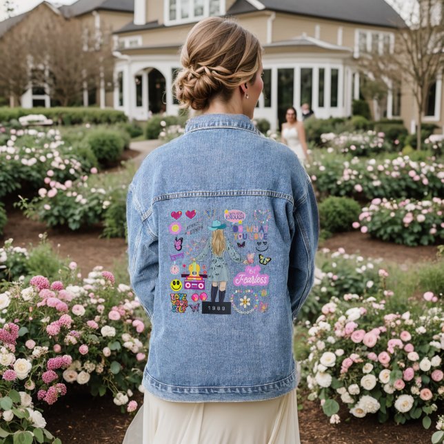 BE FEARLESS SWIFT INSPIRED DENIM JACKET (Wedding Back)
