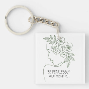 Be Fearlessly Flowers Head Feminine Key Ring