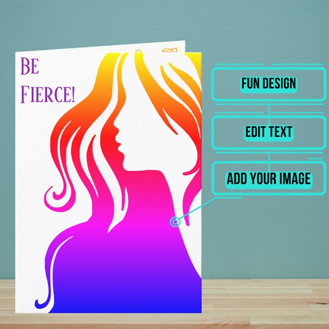 Be Fierce, It's Your Birthday Sentimental Card (This fun card is for that loved one in your life you needs that one little boost of self confidence.)