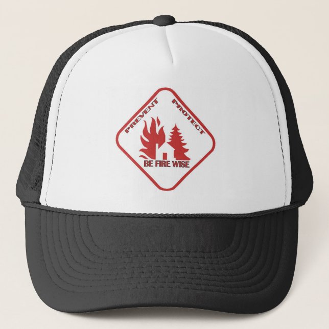 Be Fire Wise BallCap Trucker Hat (Front)