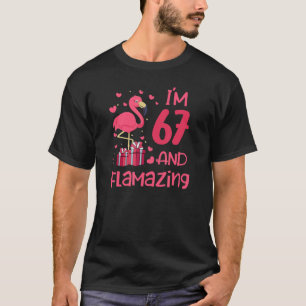 Be flamazing amazing flamingo love 67 birthday 67  T-Shirt