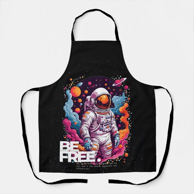 BE FREE Astronaut design Apron (Front)