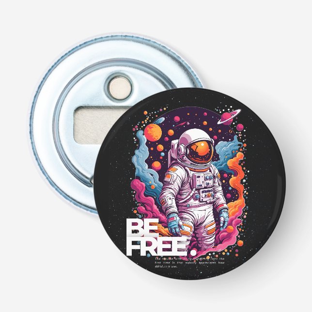 BE FREE Astronaut design Bottle Opener (Front)