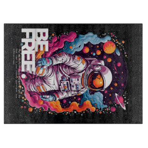 BE FREE Astronaut design Cutting Board