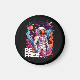 BE FREE Astronaut design Magnet