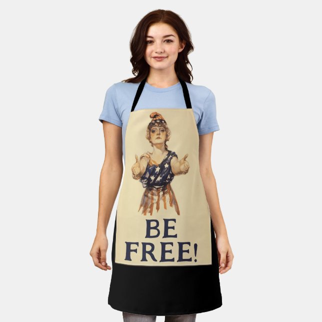 Be Free! - black Apron (Worn)
