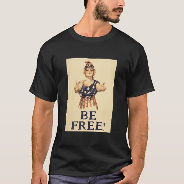 Be Free! (dark) T-Shirt (Front)