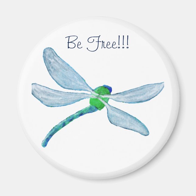 Be Free Dragonfly Magnet (Front)
