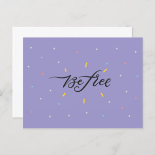 Be Free - Motivational Postcard