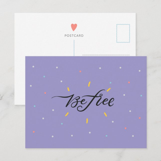 Be Free - Motivational Postcard (Front/Back)