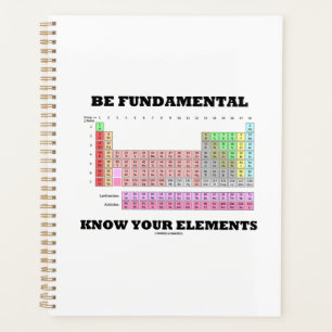 Be Fundamental Know Your Elements Periodic Table Planner