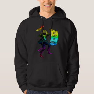 Be Gay Do Crime  Rainbow Flag LGBTQ Meme Hoodie