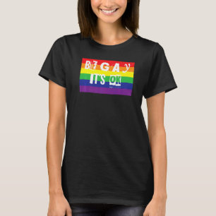 Be Gay It's Ok Gay Pride Rainbow Word T-Shirt