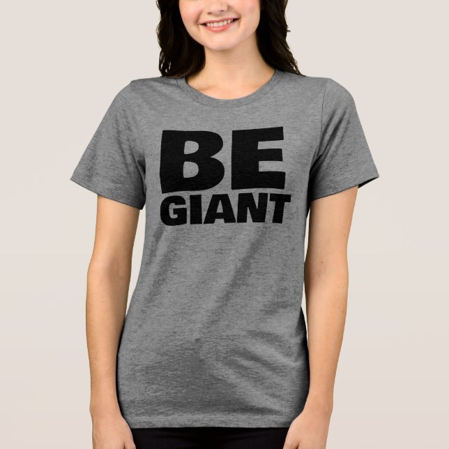 BE GIANT NYC FOOTBALL T-SHIRT Tri-Blend SHIRT (Front)