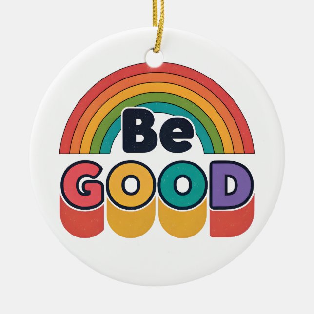 Be good ceramic tree decoration (Front)