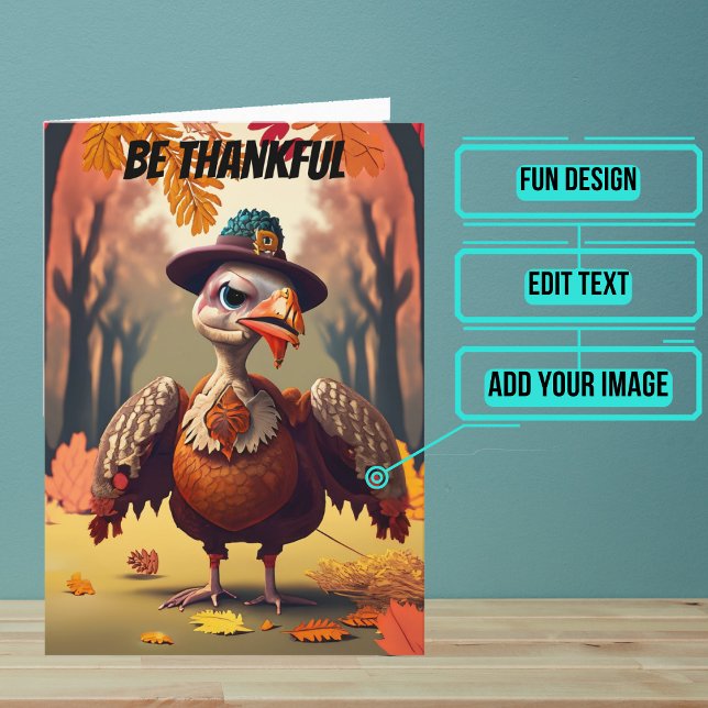 Be Grateful You Aren't a Turkey Funny Thanksgiving Card (Share your gratitude this year with a Thanksgiving greeting card using a fun and funny design.)