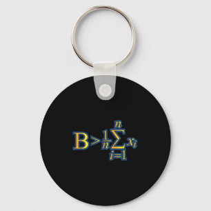 Be Greater Than Average - Math Quotes  Key Ring
