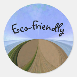 Be Green Eco-Friendly Abstract Earth Sticker