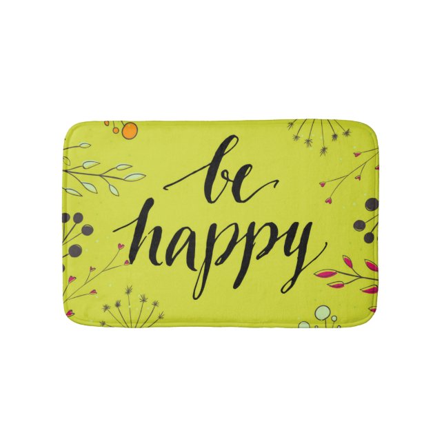 Be Happy 5 Bath Mat (Front)