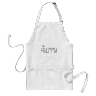 Be Happy - A Positive Word - Apparel (Black) Standard Apron