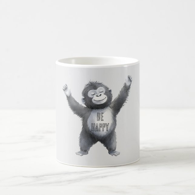 Be Happy Ape Coffee Mug (Center)