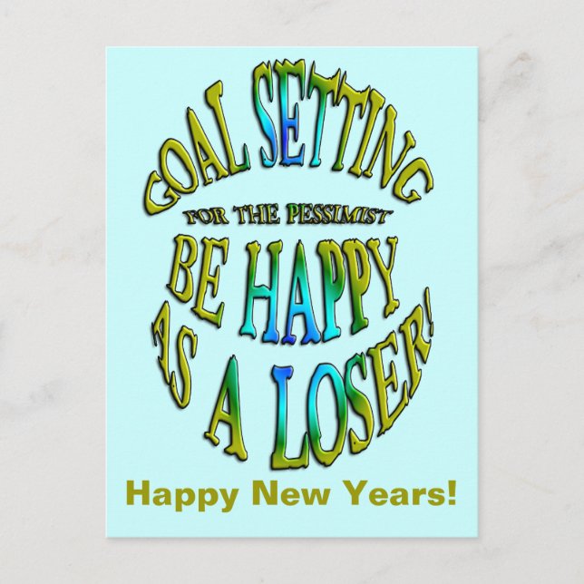 Be Happy as a Loser Holiday Postcard (Front)