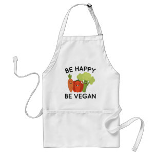 Be Happy Be Vegan Standard Apron