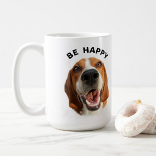 Be Happy Beagle Coffee Mug