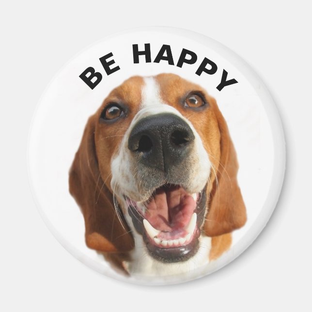 Be Happy Beagle  Magnet (Front)